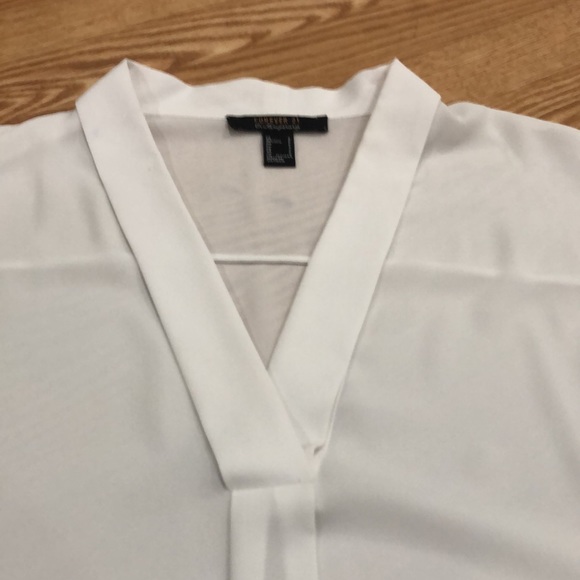 Forever 21 White Chiffon Blouse - Picture 4 of 5